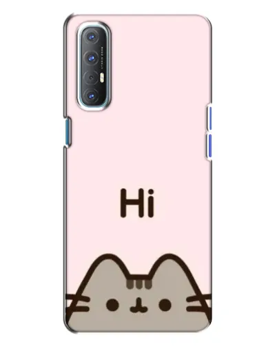 Чехол для OPPO Reno 3 с картинкой «Пушин говорит Hi»