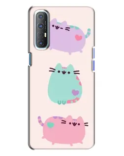 Чехол для OPPO Reno 3 с картинкой «Pusheen трио» Чехол для OPPO Reno 3 с картинкой «Pusheen трио»