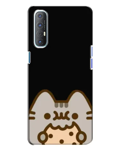 Чехол для OPPO Reno 3 с картинкой «Пушин на черном»