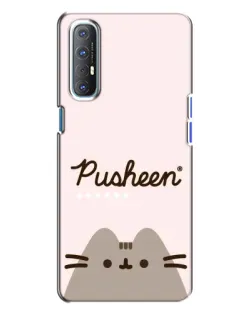 Чехол для OPPO Reno 3 с картинкой «Pusheen логотип» Чехол для OPPO Reno 3 с картинкой «Pusheen логотип»