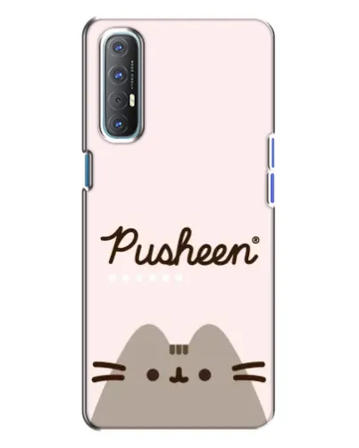 Чехол для OPPO Reno 3 с картинкой «Pusheen логотип»