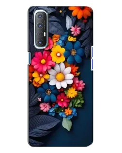 Чехол для OPPO Reno 3 с картинкой «Цветочная феерия»