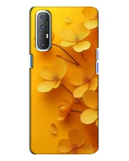Чехол для OPPO Reno 3 с картинкой «Золотые лепестки»