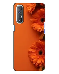 Чехол для OPPO Reno 3 с картинкой «Оранжевые герберы»