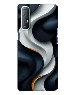 Чохол для OPPO Reno 3 з картинкою «Об'ємні чорно-білі стрічки» Чохол для OPPO Reno 3 з картинкою «Об'ємні чорно-білі стрічки»