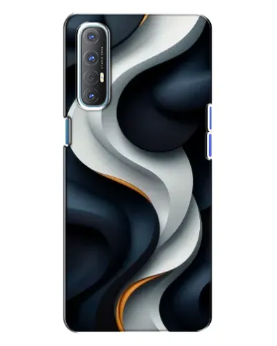 Чохол для OPPO Reno 3 з картинкою «Об'ємні чорно-білі стрічки» Чохол для OPPO Reno 3 з картинкою «Об'ємні чорно-білі стрічки»