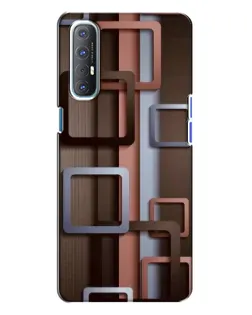 Чохол для OPPO Reno 3 з картинкою «Коричневі об'ємні квадрати» Чохол для OPPO Reno 3 з картинкою «Коричневі об'ємні квадрати»