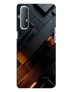 Чехол для OPPO Reno 3 с картинкой «Черные геометрические блоки» Чехол для OPPO Reno 3 с картинкой «Черные геометрические блоки»