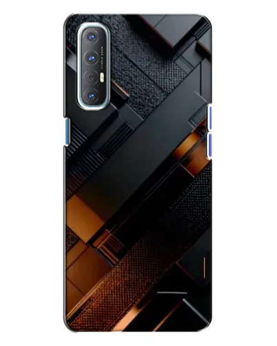 Чохол для OPPO Reno 3 з картинкою «Чорні геометричні блоки» Чохол для OPPO Reno 3 з картинкою «Чорні геометричні блоки»