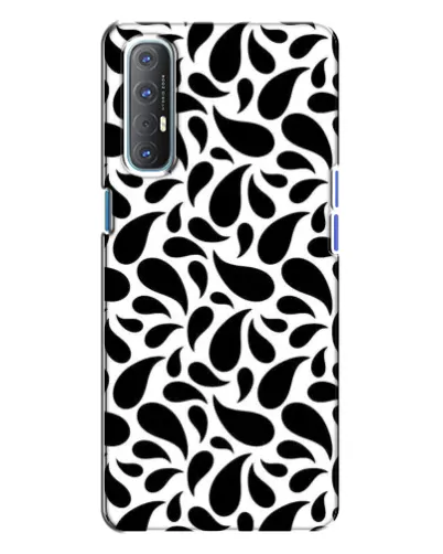 Чохол для OPPO Reno 3 з картинкою «Контрастні чорні краплі» Чохол для OPPO Reno 3 з картинкою «Контрастні чорні краплі»