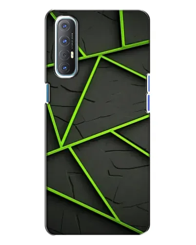 Чохол для OPPO Reno 3 з картинкою «Зелені геометричні лінії» Чохол для OPPO Reno 3 з картинкою «Зелені геометричні лінії»