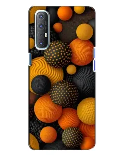 Чехол для OPPO Reno 3 с картинкой «Объемные оранжевые сферы» Чехол для OPPO Reno 3 с картинкой «Объемные оранжевые сферы»