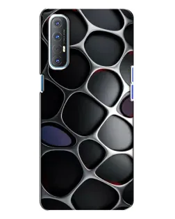 Чехол для OPPO Reno 3 с картинкой «Объемная темная решетка» Чехол для OPPO Reno 3 с картинкой «Объемная темная решетка»