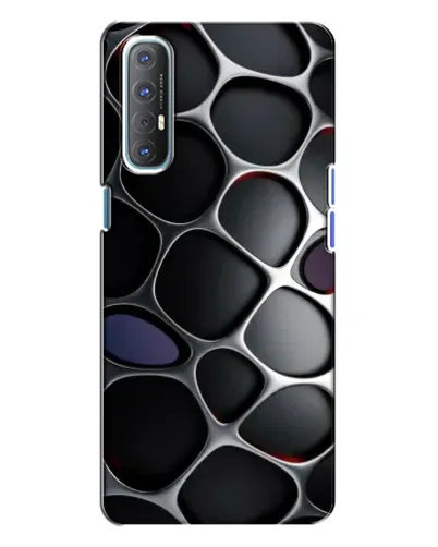 Чохол для OPPO Reno 3 з картинкою «Об'ємна темна решітка» Чохол для OPPO Reno 3 з картинкою «Об'ємна темна решітка»