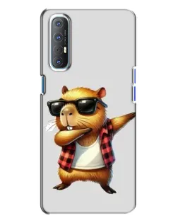 Чехол для OPPO Reno 3 с картинкой «Капибара рэпер даб»