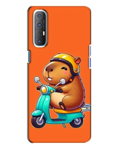 Чехол для OPPO Reno 3 с картинкой «Капибара на скутере» Чехол для OPPO Reno 3 с картинкой «Капибара на скутере»