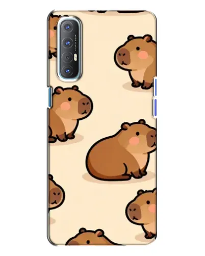 Чехол для OPPO Reno 3 с картинкой «Паттерн милых капибар» Чехол для OPPO Reno 3 с картинкой «Паттерн милых капибар»