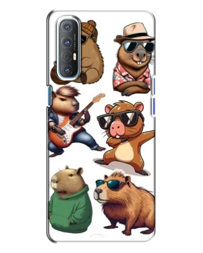 Чехол для OPPO Reno 3 с картинкой «Крутые капибары музыканты» Чехол для OPPO Reno 3 с картинкой «Крутые капибары музыканты»