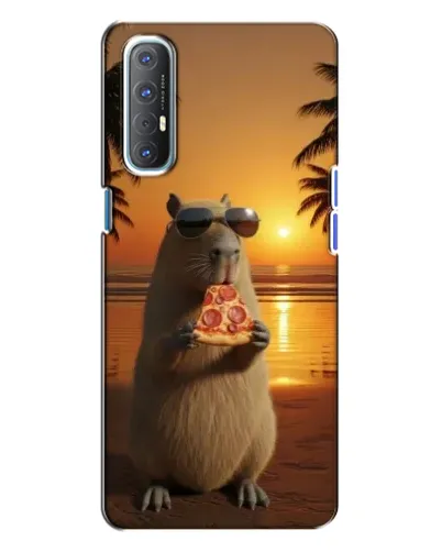 Чехол для OPPO Reno 3 с картинкой «Капибара с пиццей» Чехол для OPPO Reno 3 с картинкой «Капибара с пиццей»