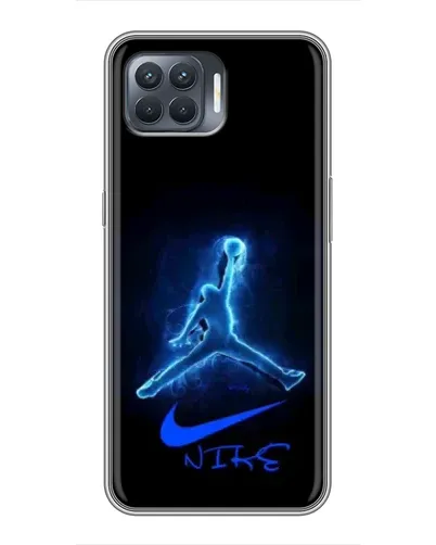 Чехол для OPPO Reno 4 Lite с картинкой «Jordan Neon Blue» Чехол для OPPO Reno 4 Lite с картинкой «Jordan Neon Blue»