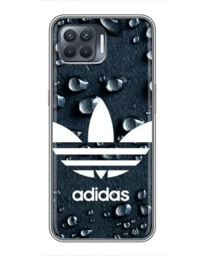 Чехол для OPPO Reno 4 Lite с картинкой «Adidas Trefoil Blue»