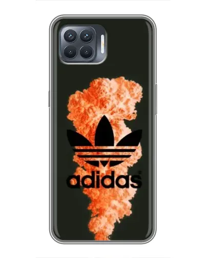 Чехол для OPPO Reno 4 Lite с картинкой «Оранжевый дым Adidas»