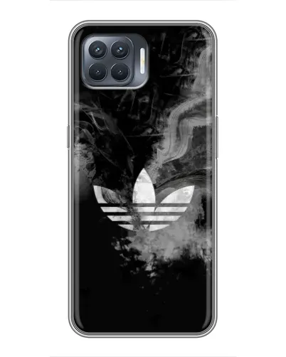Чехол для OPPO Reno 4 Lite с картинкой «Абстрактный дым Adidas»