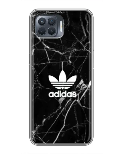 Чехол для OPPO Reno 4 Lite с картинкой «Белый мрамор Adidas»