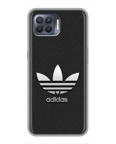 Чехол для OPPO Reno 4 Lite с картинкой «Adidas Карбоновая текстура»