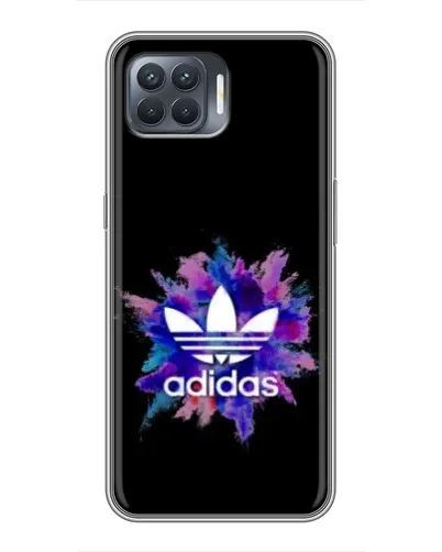 Чехол для OPPO Reno 4 Lite с картинкой «Взрыв красок Adidas»