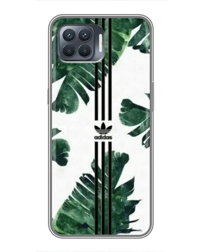 Чехол для OPPO Reno 4 Lite с картинкой «Пальмовые листья адидас»