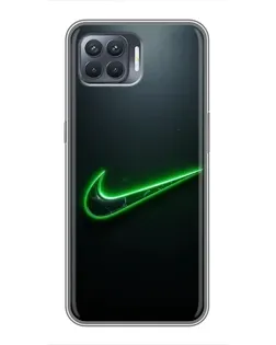 Чехол для OPPO Reno 4 Lite с картинкой «Неоновый контур Nike» Чехол для OPPO Reno 4 Lite с картинкой «Неоновый контур Nike»