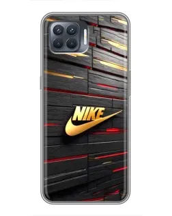 Чохол для OPPO Reno 4 Lite з картинкою «Золотий Nike на металі» Чохол для OPPO Reno 4 Lite з картинкою «Золотий Nike на металі»