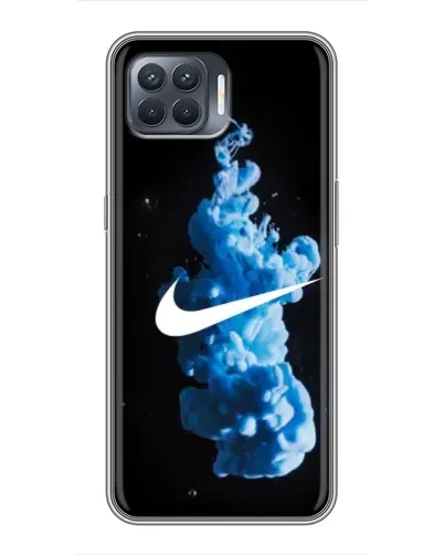 Чехол для OPPO Reno 4 Lite с картинкой «Nike и синий дым»