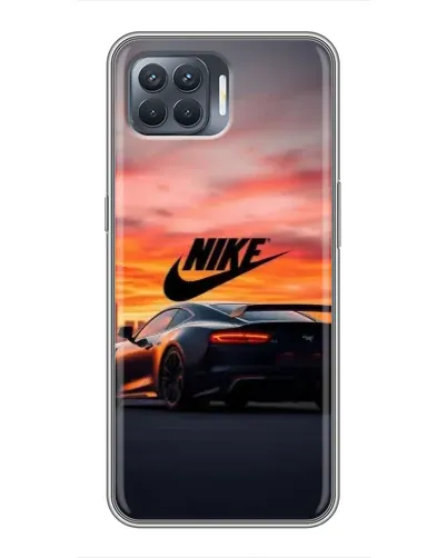 Чехол для OPPO Reno 4 Lite с картинкой «Nike и суперкар»