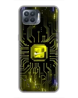 Чохол для OPPO Reno 4 Lite з картинкою «Nike — золота іскра» Чохол для OPPO Reno 4 Lite з картинкою «Nike — золота іскра»