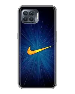 Чохол для OPPO Reno 4 Lite з картинкою «Синій пульс Nike» Чохол для OPPO Reno 4 Lite з картинкою «Синій пульс Nike»