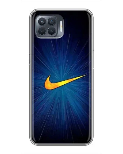 Чехол для OPPO Reno 4 Lite с картинкой «Синий пульс Nike» Чехол для OPPO Reno 4 Lite с картинкой «Синий пульс Nike»