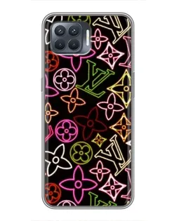 Чехол для OPPO Reno 4 Lite с картинкой «Неоновый микс Nike» Чехол для OPPO Reno 4 Lite с картинкой «Неоновый микс Nike»