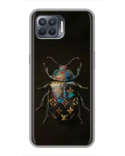 Чехол для OPPO Reno 4 Lite с картинкой «LV — мраморный принт»