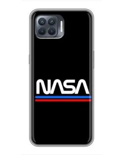 Чохол для OPPO Reno 4 Lite з картинкою «NASA — класика Red Blue» Чохол для OPPO Reno 4 Lite з картинкою «NASA — класика Red Blue»