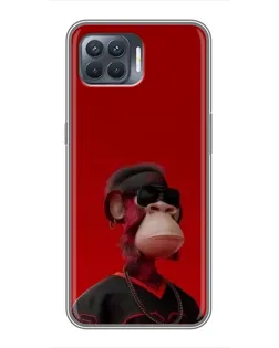 Чехол для OPPO Reno 4 Lite с картинкой «Bored Ape в красном» Чехол для OPPO Reno 4 Lite с картинкой «Bored Ape в красном»