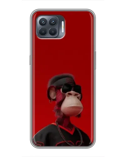 Чехол для OPPO Reno 4 Lite с картинкой «Bored Ape в красном» Чехол для OPPO Reno 4 Lite с картинкой «Bored Ape в красном»