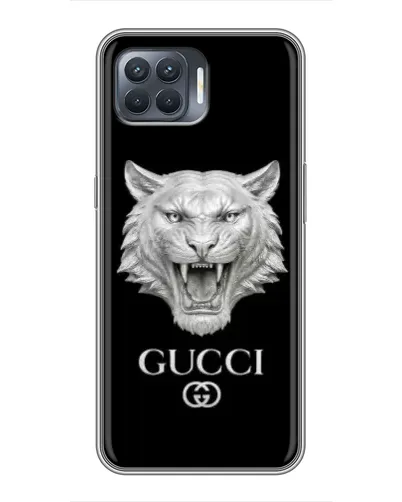 Чехол для OPPO Reno 4 Lite с картинкой «Gucci — серебряный лев» Чехол для OPPO Reno 4 Lite с картинкой «Gucci — серебряный лев»