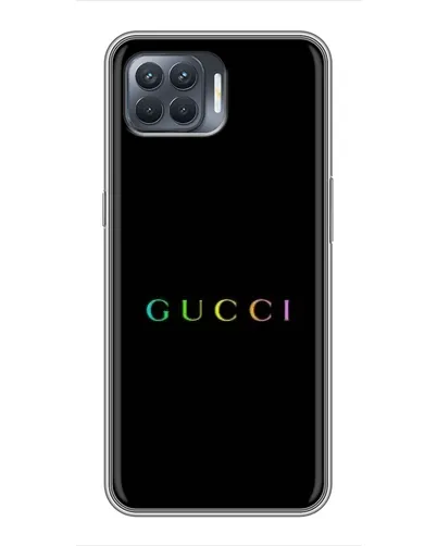 Чехол для OPPO Reno 4 Lite с картинкой «Gucci — неоновый минимализм» Чехол для OPPO Reno 4 Lite с картинкой «Gucci — неоновый минимализм»