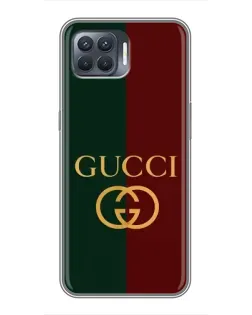 Чехол для OPPO Reno 4 Lite с картинкой «Gucci — темно-зеленый градиент»
