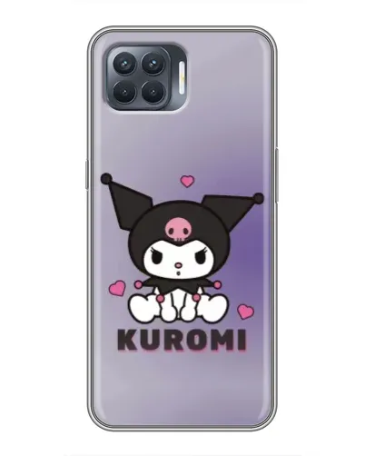 Чехол для OPPO Reno 4 Lite с картинкой «Kuromi — фиолетовый арт»