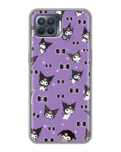 Чехол для OPPO Reno 4 Lite с картинкой «Kuromi — паттерн»