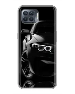 Чехол для OPPO Reno 4 Lite с картинкой «Черная BMW — профиль» Чехол для OPPO Reno 4 Lite с картинкой «Черная BMW — профиль»