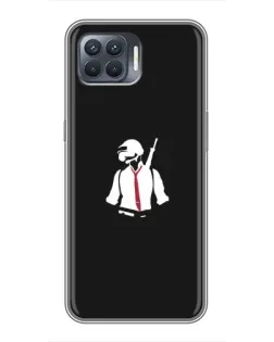 Чохол для OPPO Reno 4 Lite з картинкою «PUBG — силует воїна»